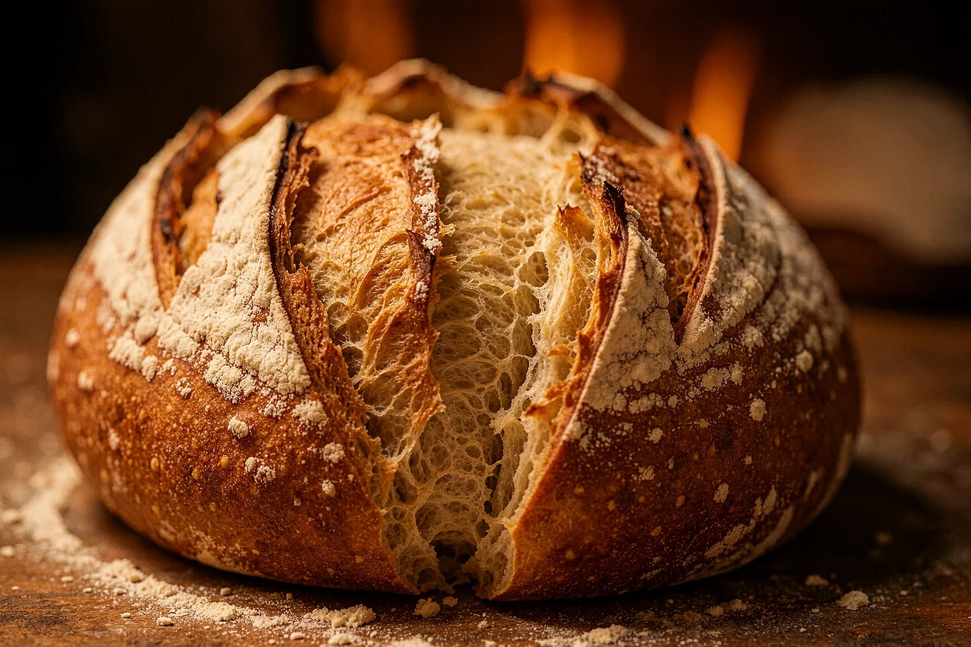 Vers ingesneden desembrood voor het bakken