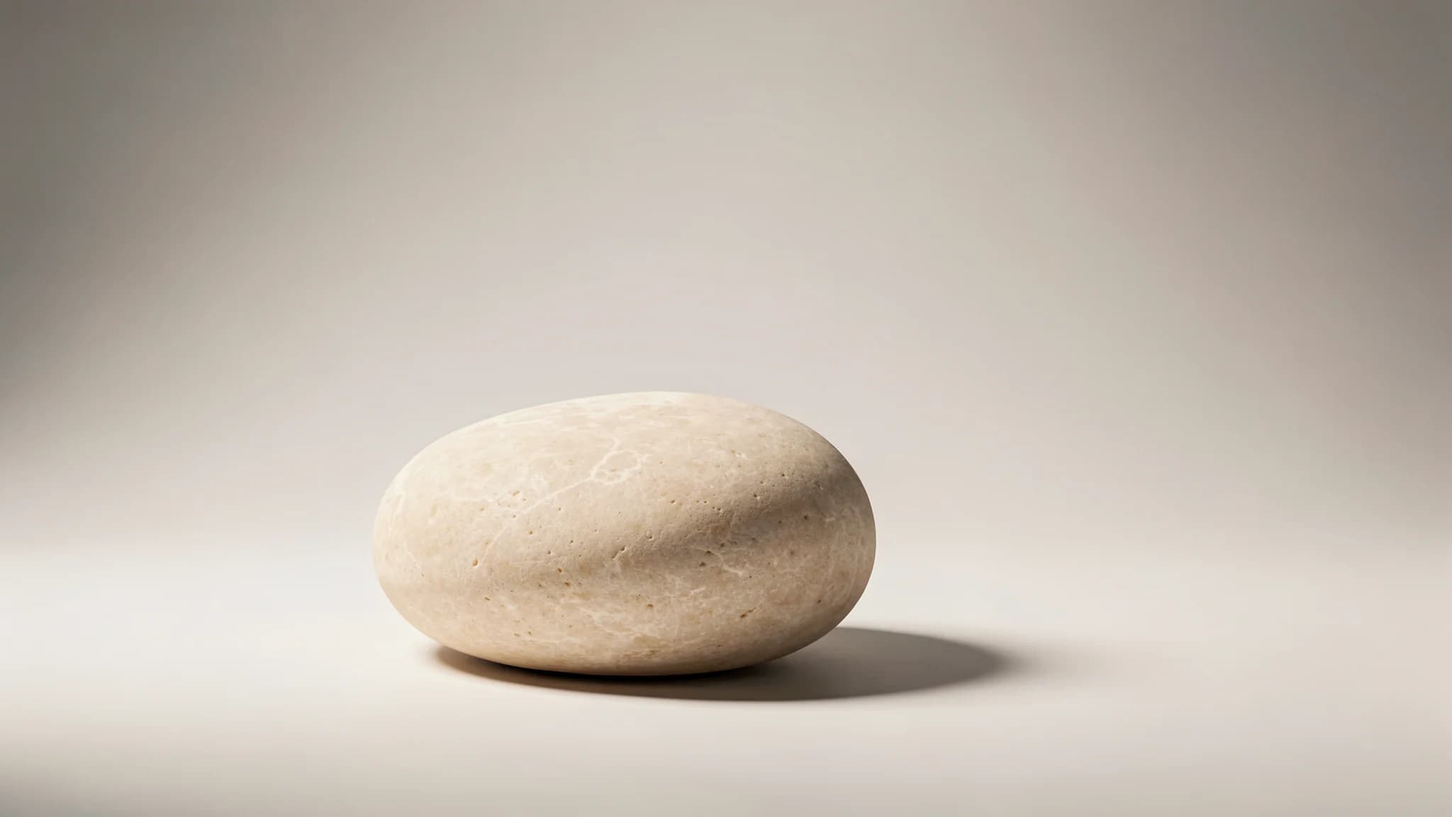 Glad stenen object op vloeiend verlopend studiodecor